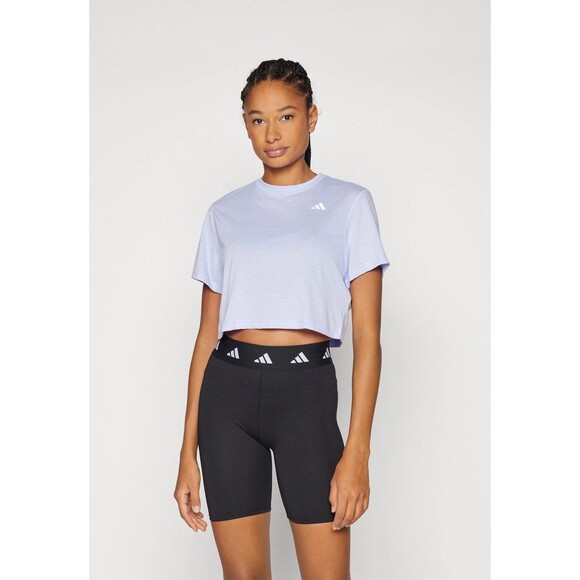 Adidas Train Essentials Boxy Workout Tee Violet Tone Size Large - Picture 1 of 8